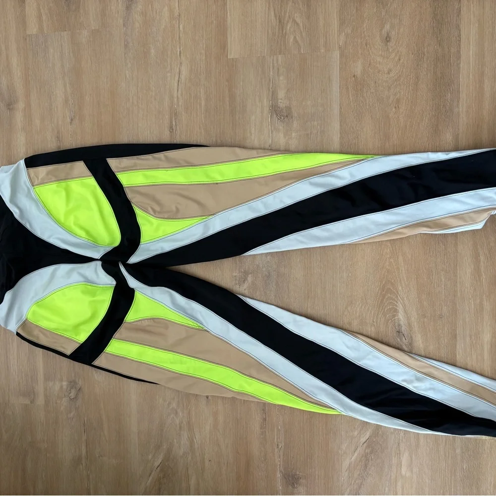 Mugler black and green spiral leggings - Picture 6 of 6